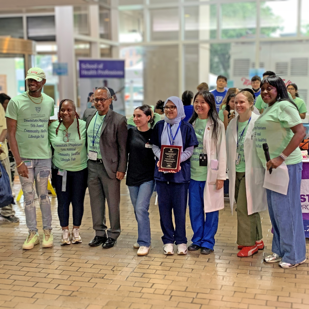 group photo of health fair participants
