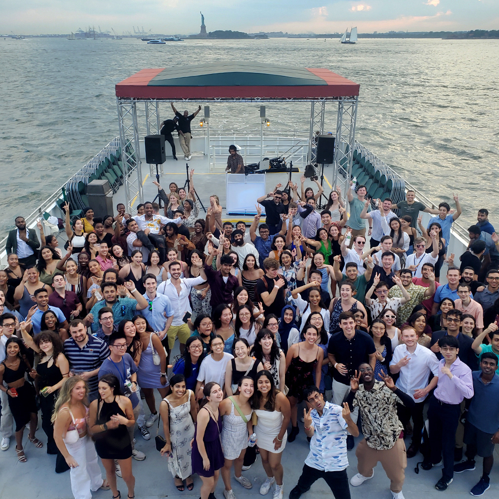 photo of students on a NYC ferry