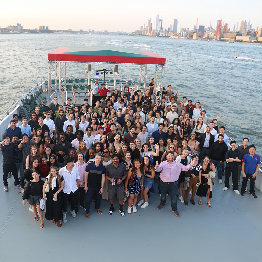students on a boat trip