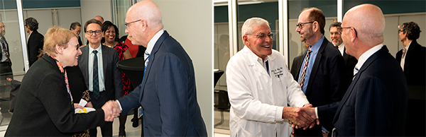 College of Medicine dean handshakes