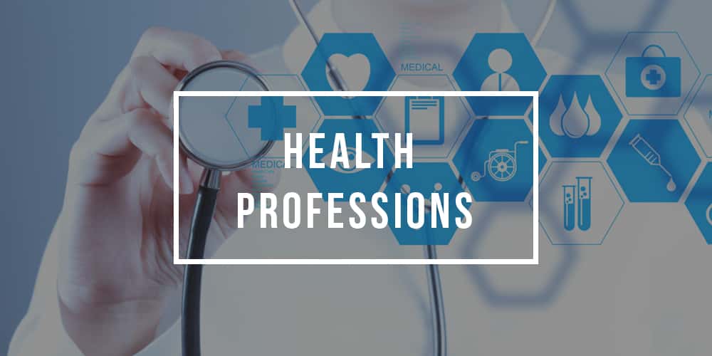 image of health professions text