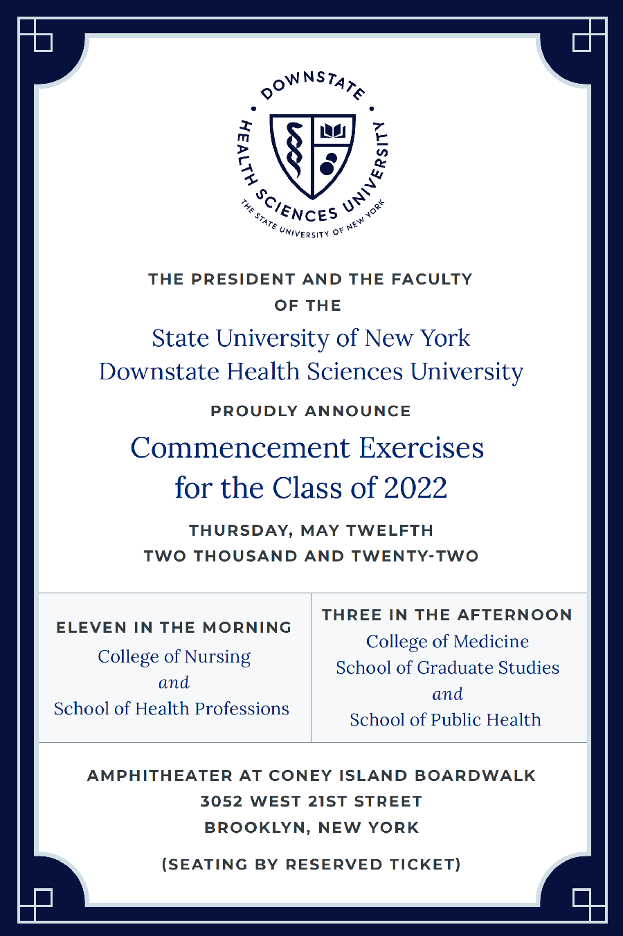 Commencement Announcement