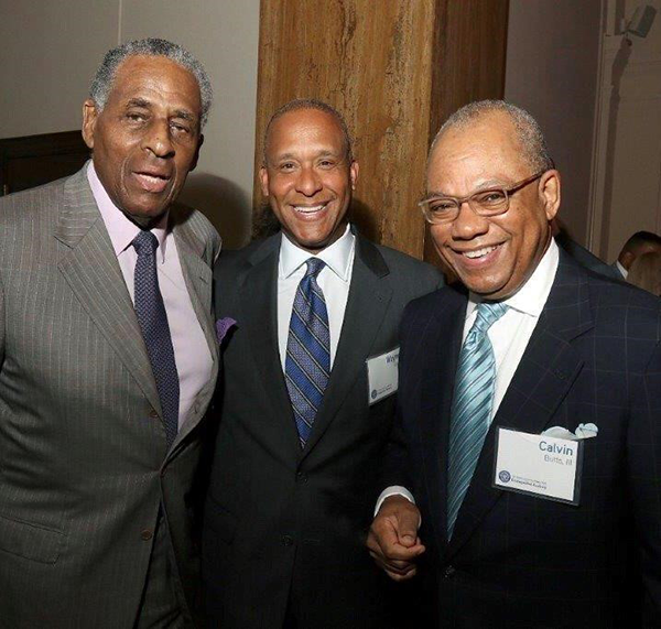 H. Carl McCall, Dr. Riley, and Reverend Calvin Butts