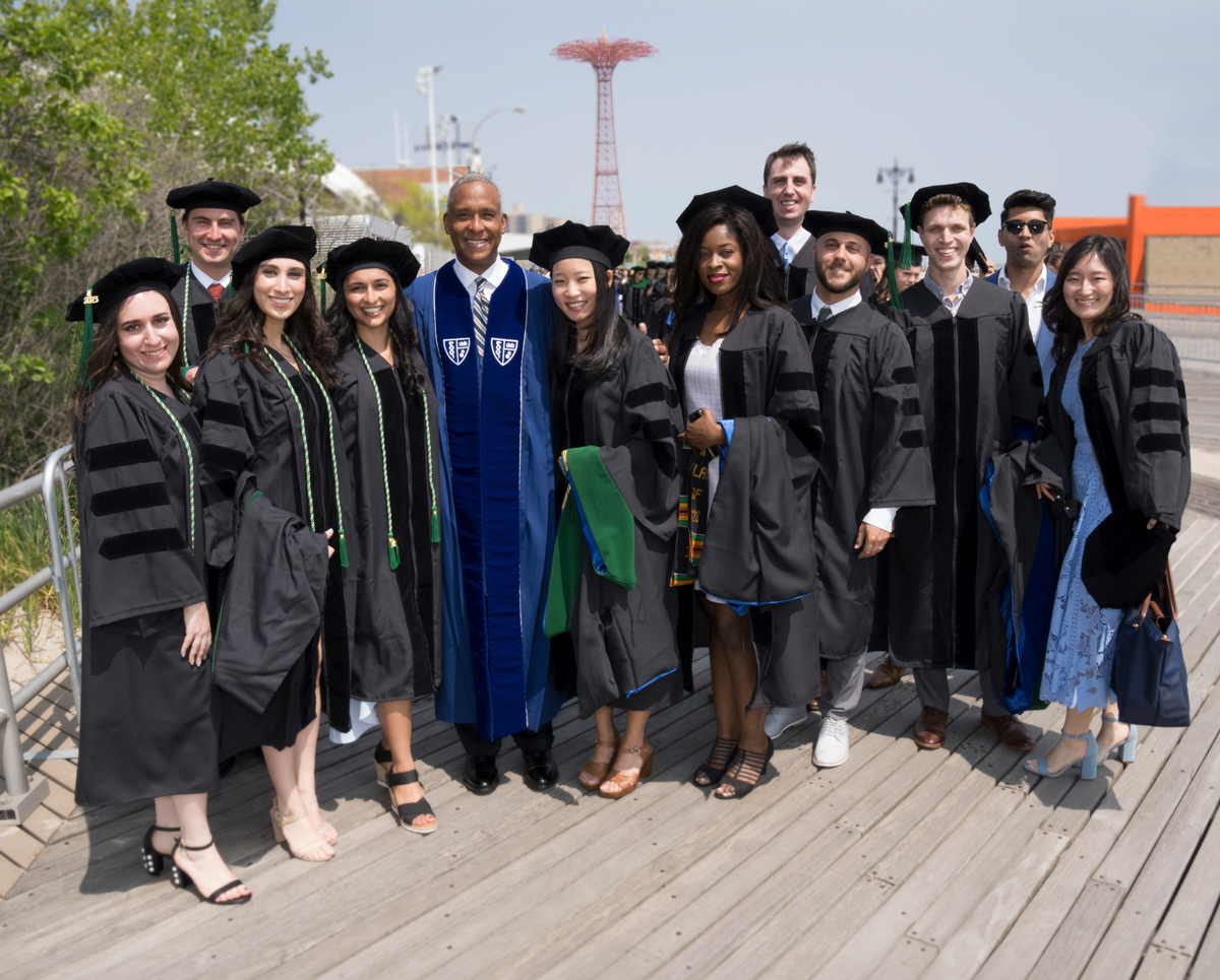 group photo on Coney Island Boardwalk