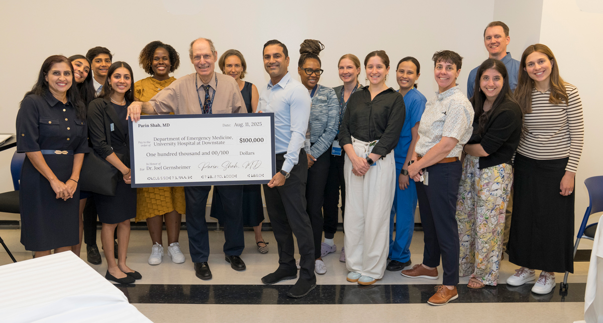 Group photo with check