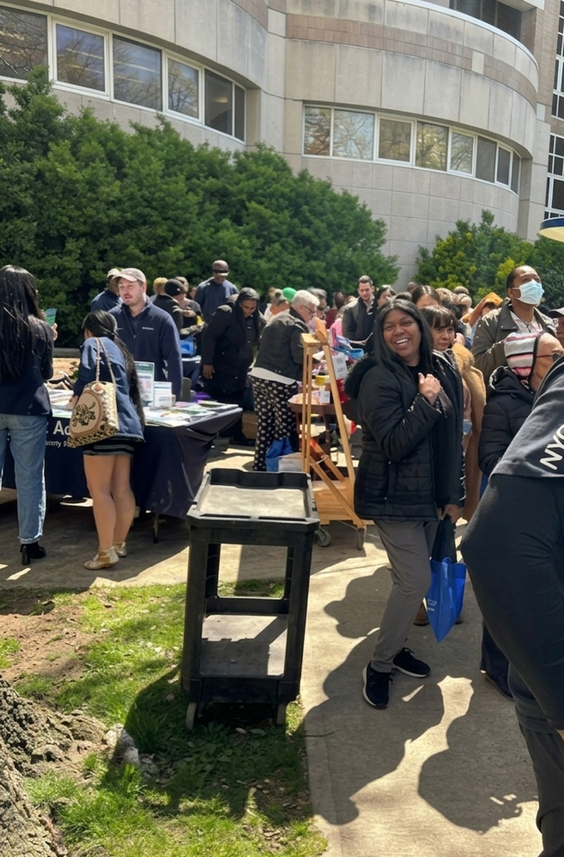 photo of people gathered outdoors for Earth Day