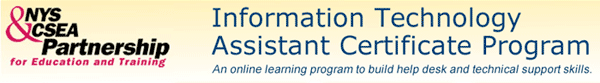 Information Technology Assistant Certificate Program banner