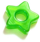 photo of a childs green toy star