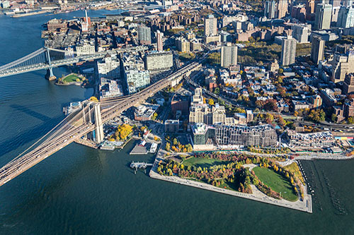 aerial photo of brooklyn