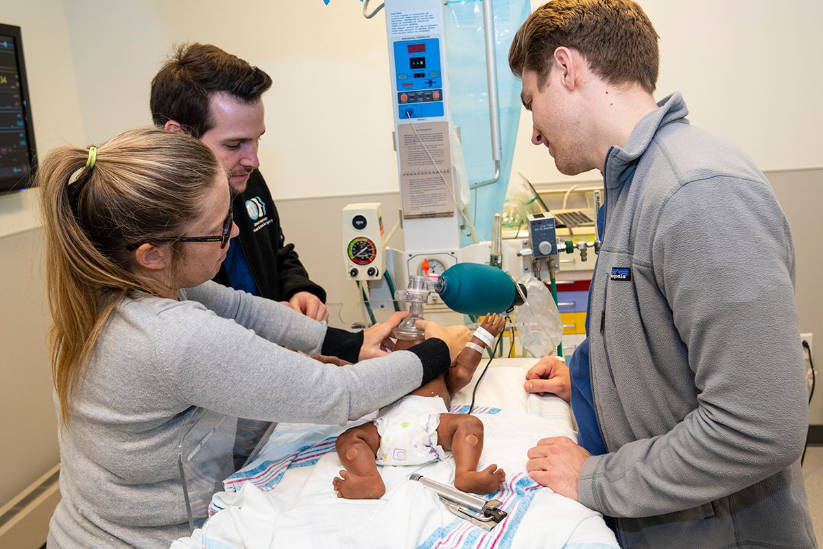 sim lab - Dr. Plumm and students