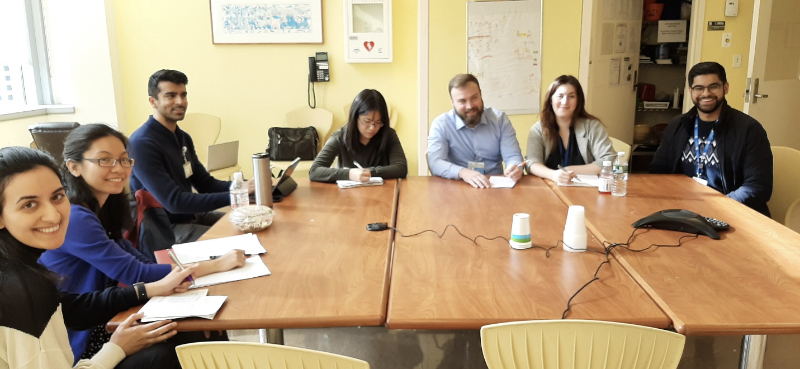 photo of student at table