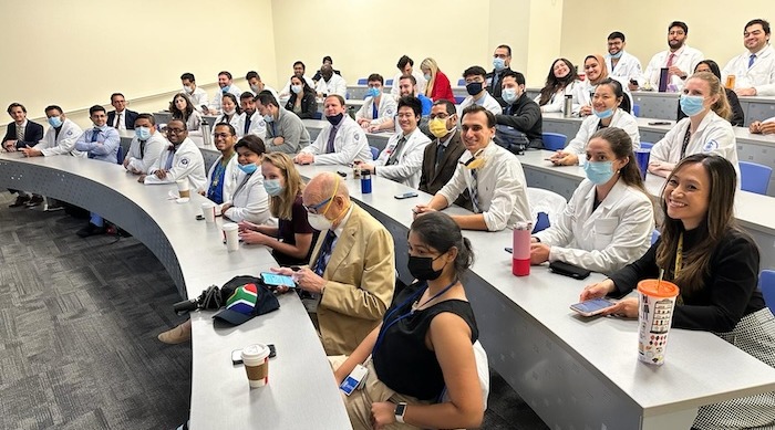 photo of surgery residents at lecture