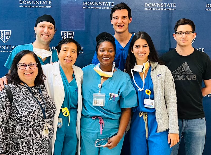 diverse group of surgery residents and faculty 