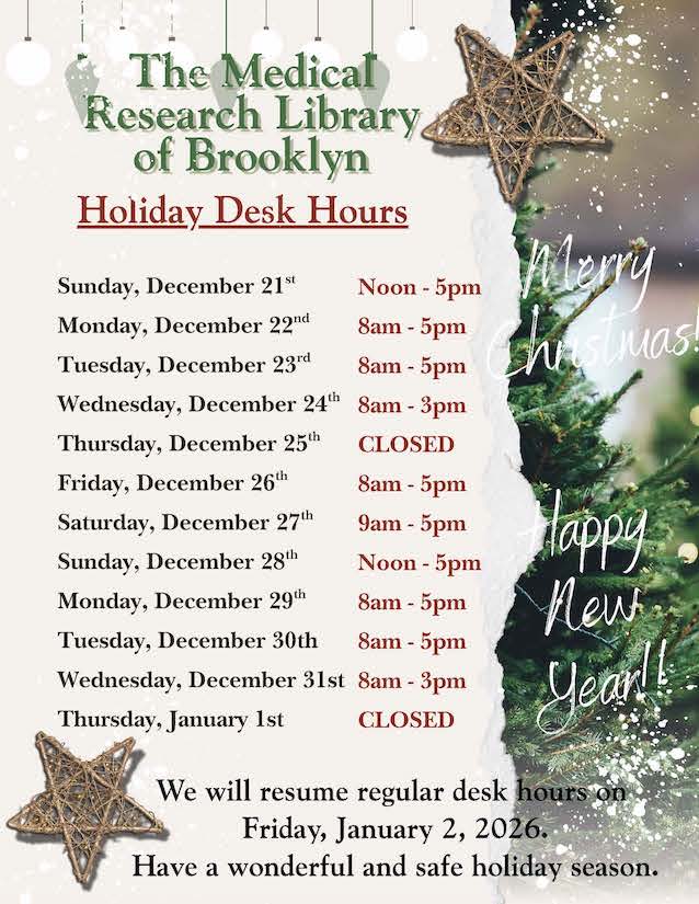 Holiday hours for 2025
