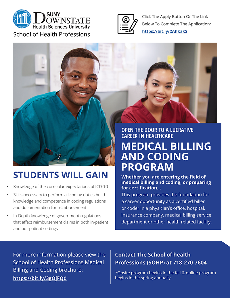 Medical coding and billing flyer