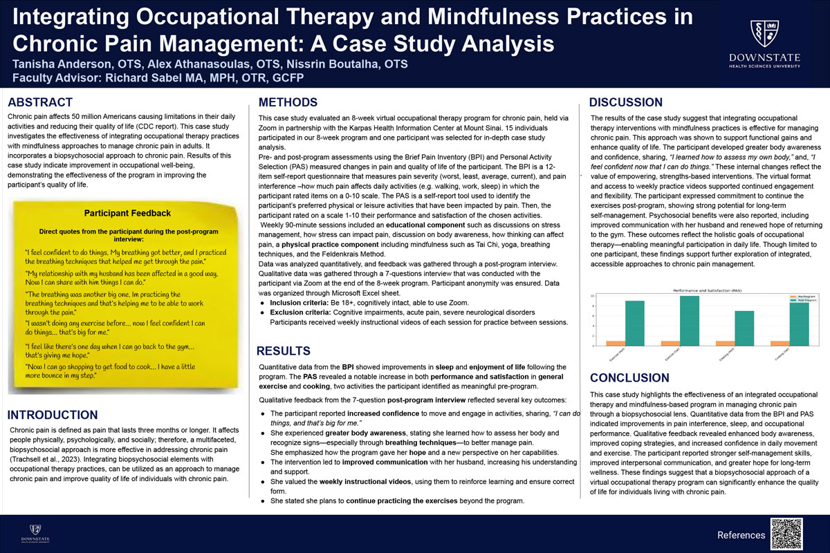 Integrating Occupational Therapy and Mindfulness Practices in Chronic Pain Management: A Case Study Analysis