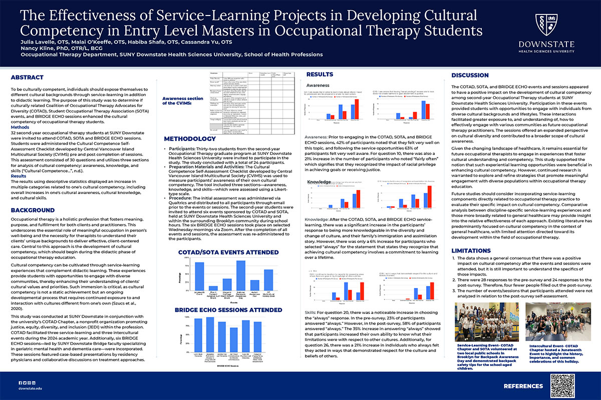 The Effectiveness of Service-Learning Projects in Developing Cultural Competency in Entry Level Masters in Occupational Therapy Students