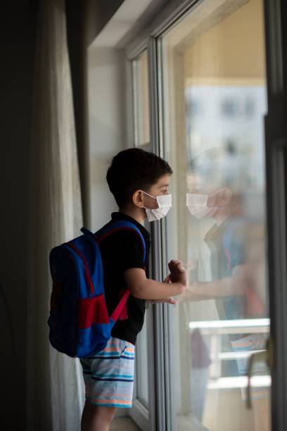 Children looking out the window