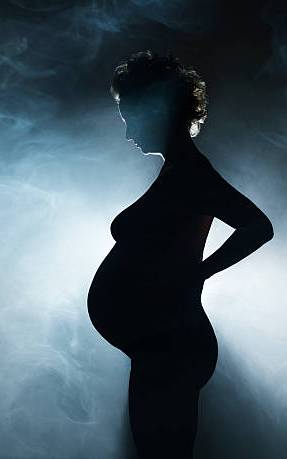 Pregnant woman's silhouette