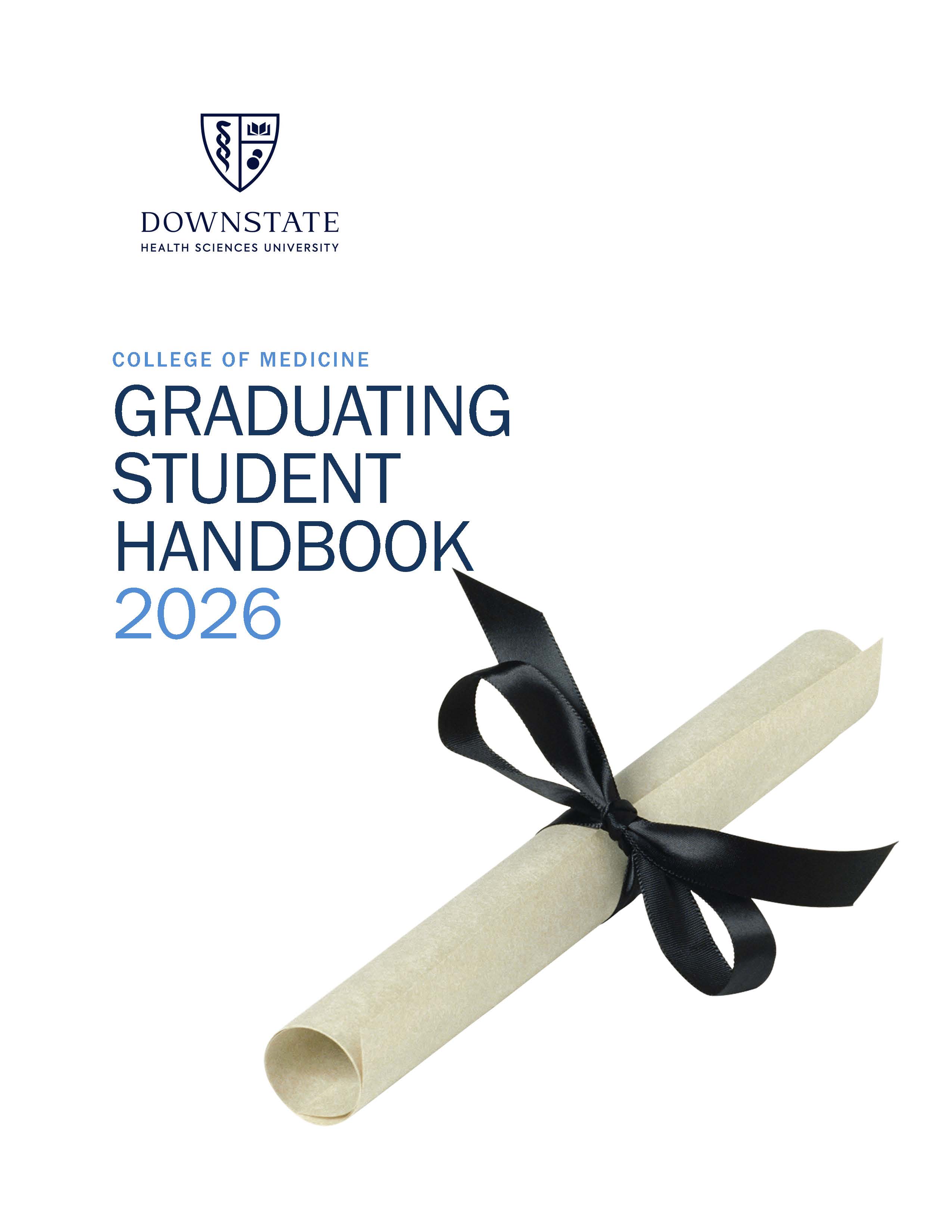 Cover of Commencement Handbook for the College of Medicine