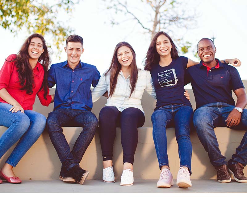 Photo of smiling students