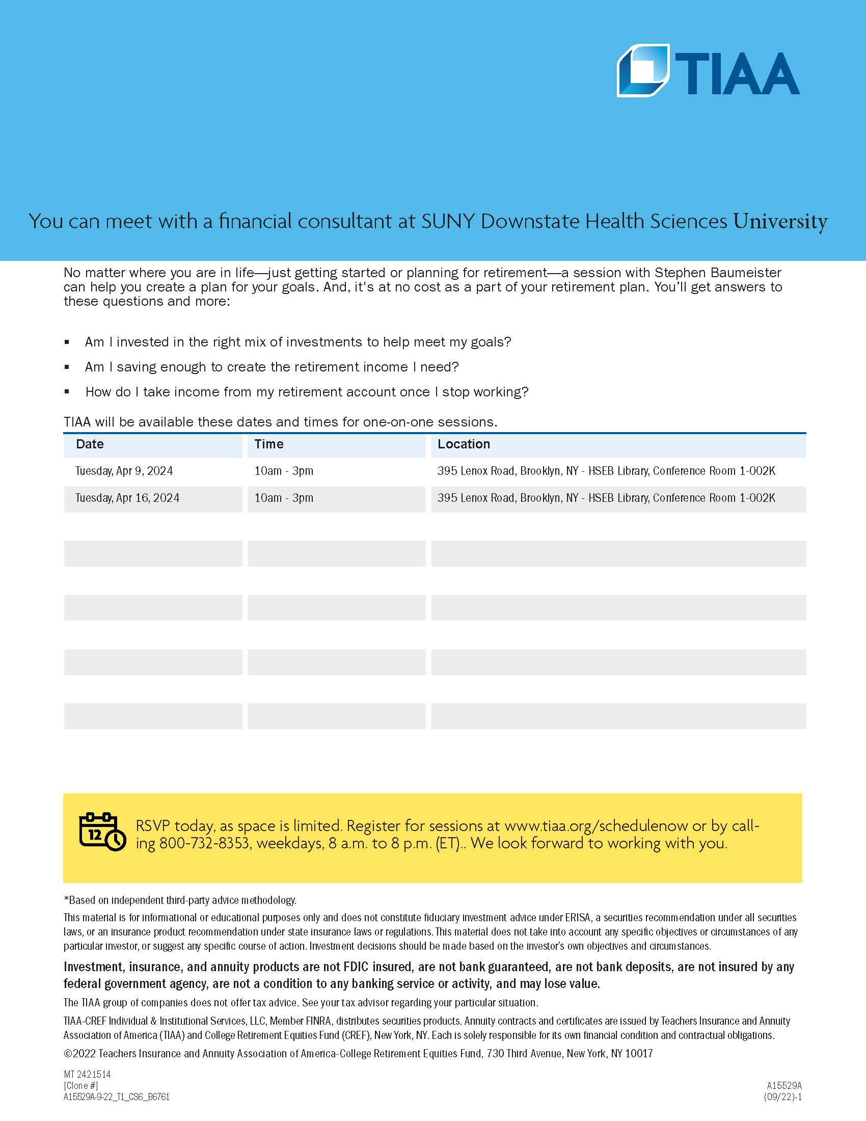 TIAA Consultations