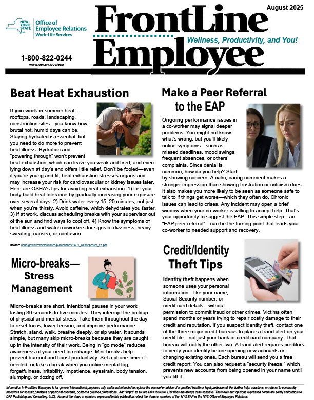 August Frontline Newsletter