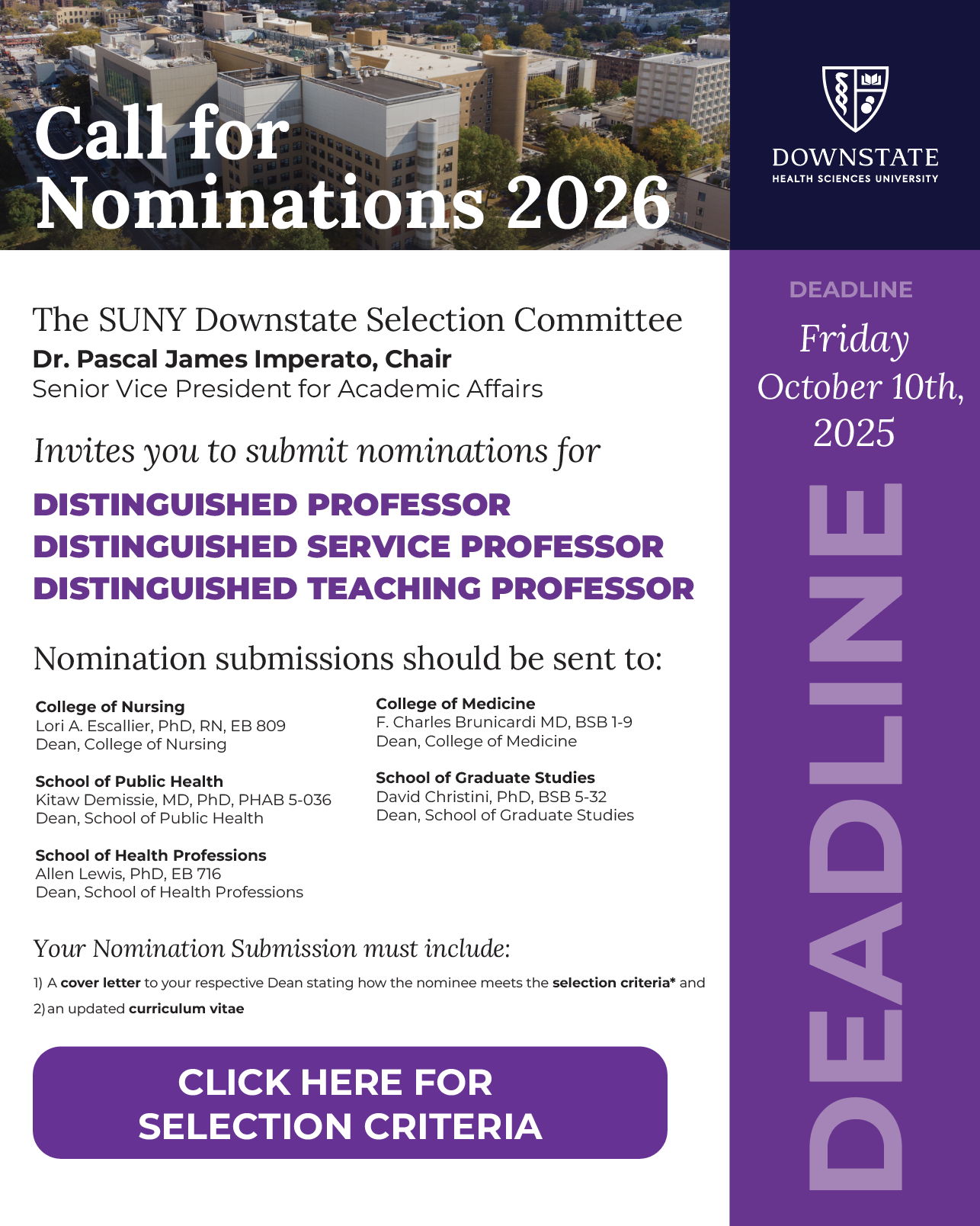 Call for Nominations 2026