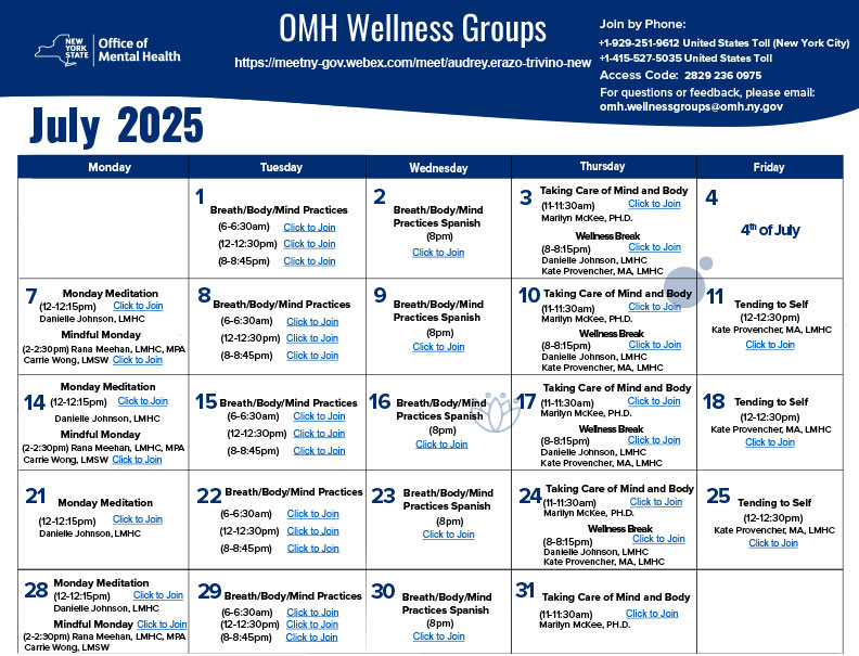 OMH Wellness Groups
