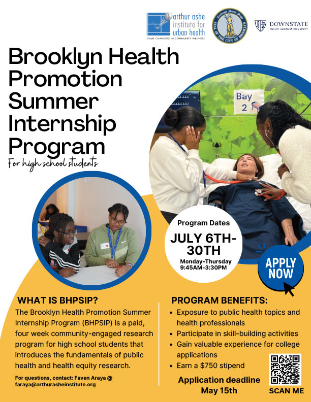 Brooklyn Health Promotion Summer Internship Program Flyer