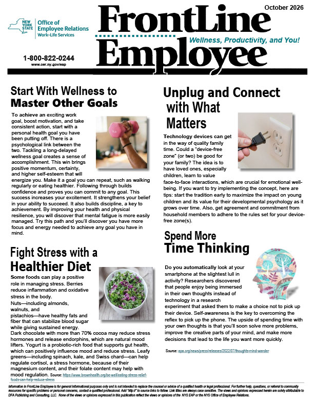 Frontline Newsletter for October