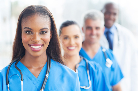 stock image of healthcare staff