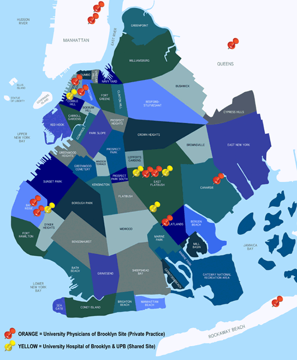 Practice Locations | UPB | Patient Care | SUNY Downstate Health ...