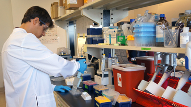 a man working in a lab